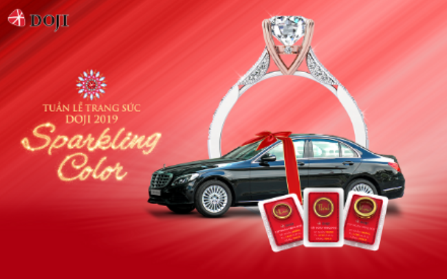 Trang sức Vàng 24K tại DOJI: Ưu đãi tới 65% tiền công và cơ hội rinh Mercedes C250 - Ảnh 1. Trang sức Vàng 24K tại DOJI: Ưu đãi tới 65% tiền công và cơ hội rinh Mercedes C250 - Ảnh 1.