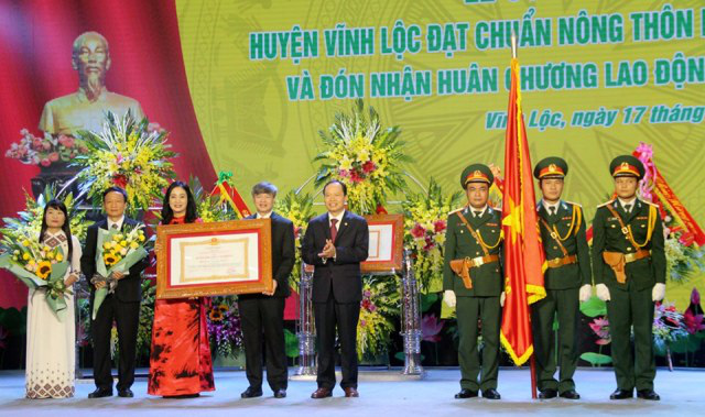 Thanh Hóa: Huyện Vĩnh Lộc đạt chuẩn nông thôn mới và đón nhận Huân chương Lao động hạng Ba - Ảnh 2. Thanh Hóa: Huyện Vĩnh Lộc đạt chuẩn nông thôn mới và đón nhận Huân chương Lao động hạng Ba - Ảnh 2.