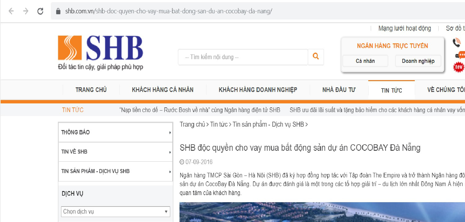 SHB có liên quan thế nào tới Cocobay Đà Nẵng? - Ảnh 1. SHB có liên quan thế nào tới Cocobay Đà Nẵng? - Ảnh 1.