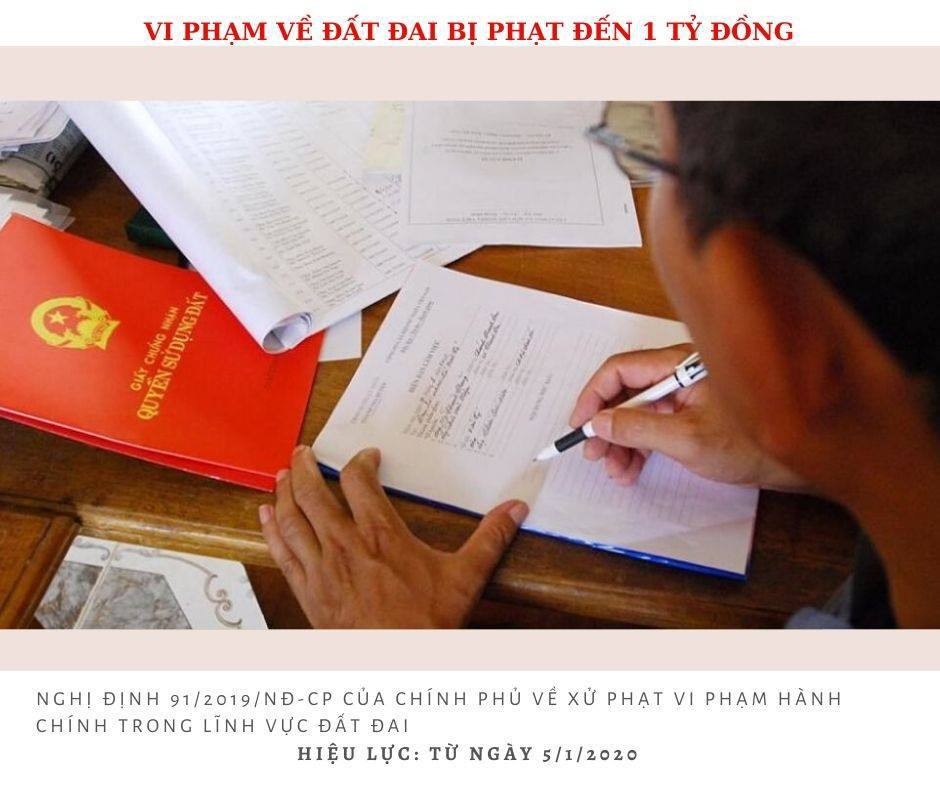 Từ năm 2020 vi phạm về đất đai bị phạt đến 1 tỷ đồng - Ảnh 1. Từ năm 2020 vi phạm về đất đai bị phạt đến 1 tỷ đồng - Ảnh 1.