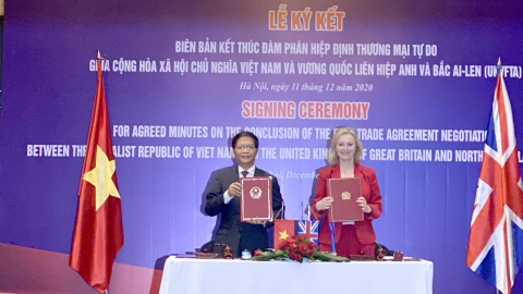 Ký kết biên bản kết thúc đàm phán Hiệp định UKVFTA