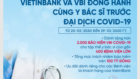VietinBank và VBI đồng hành cùng các y, bác sỹ trước đại dịch COVID-19