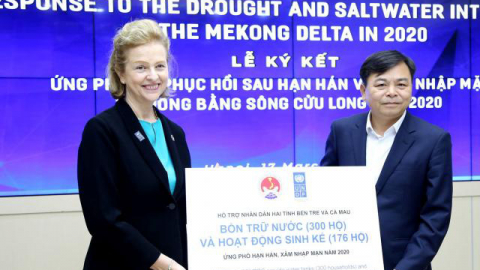 UNDP mở quỹ khẩn cấp, hỗ trợ 185.000 USD cho dân miền Tây chống hạn
