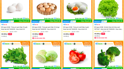 TP.HCM: Tiki, Lazada, Sendo… bán hơn 100 tấn rau củ, thịt cá mỗi ngày