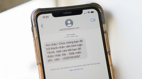 Vấn nạn tin nhắn lừa đảo tuyển dụng nhân viên TikTok, Telegram