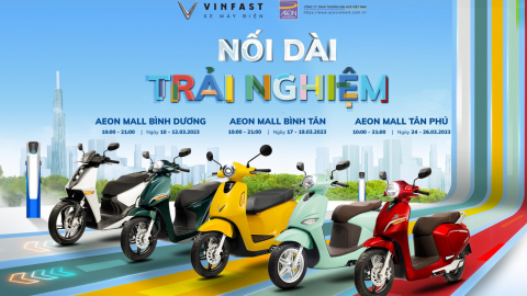 Cuối tuần “đi mall”, săn voucher mua xe máy điện VinFast