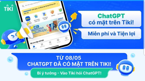 Tiki tích hợp ChatGPT miễn phí nhằm thu hút người dùng
