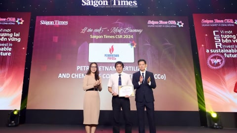 TCT Phân bón và Hóa chất Dầu khí được vinh danh 'Doanh nghiệp vì cộng đồng' tại Saigon Times CSR 2024 
