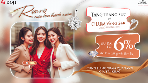 Rực rỡ hơn cả thanh xuân với quà tặng trang sức từ DOJI