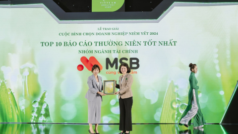 Năm thứ 2 liên tiếp MSB lọt TOP 10 Báo cáo thường niên  tốt nhất nhóm ngành tài chính