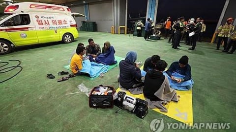 Tàu cá Hàn Quốc chìm ngoài khơi Jeju, 2 người thiệt mạng, 12 người mất tích
