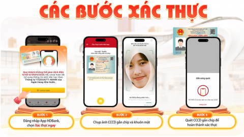 HDBank khuyến nghị khách hàng nhanh chóng bổ sung sinh trắc học, tránh gián đoạn giao dịch