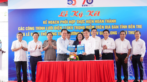 EVNSPC động thổ công trình đường dây 110kv Giao Long – Phú Thuận
