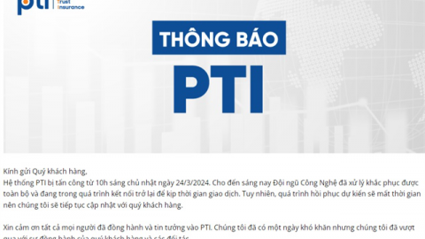 Hệ thống Bảo hiểm Bưu điện (PTI) bị tấn công