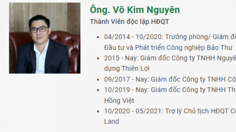 Ông Võ Kim Nguyên xin từ nhiệm thành viên độc lập Hội đồng quản trị Angimex (AGM)