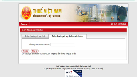 Tổng cục Thuế cảnh báo website giả mạo ngành Thuế