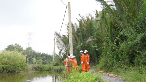 EVNHCMC tăng cường kiểm tra, đảm bảo an toàn điện mùa mưa bão, ngập úng