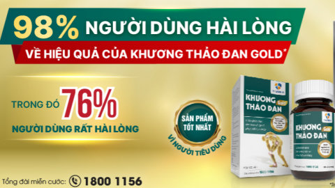Website quảng cáo sản phẩm Khương Thảo Đan Gold có công dụng điều trị bệnh khớp, được ví 'như một loại thuốc chữa bệnh'