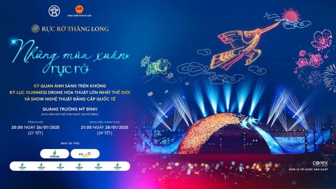 Petrovietnam và PVcomBank lần thứ hai đồng hành cùng TP. Hà Nội tổ chức trình diễn ánh sáng nghệ thuật “Rực rỡ Thăng Long”