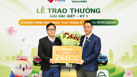 Đã có khách hàng trúng ôtô VinFast khi đặt taxi qua VCB Digibank