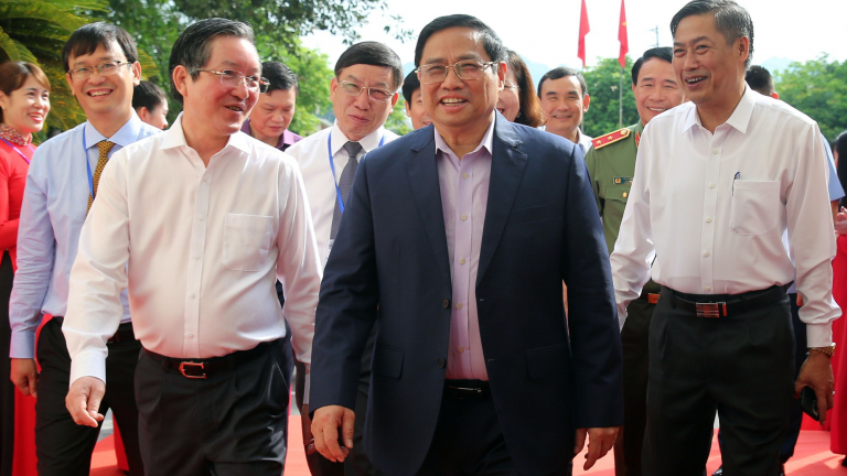 Hình ảnh Thủ tướng Phạm Minh Chính tham dự Hội nghị đối thoại với nông dân Việt Nam
