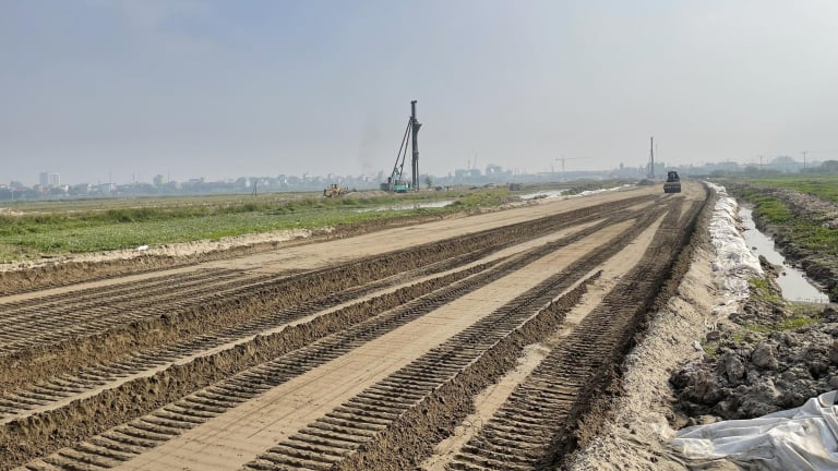 Tiến độ giải phóng mặt bằng đường Vành đai 4 ở huyện Thường Tín ra sao?