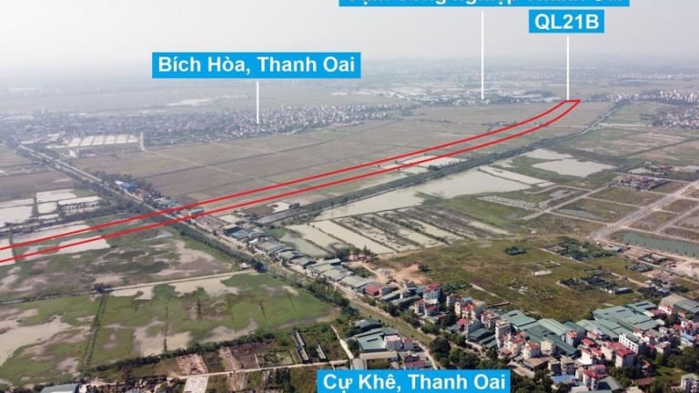 Tiến độ giải phóng mặt bằng đường Vành đai 4 qua huyện Thanh Oai 