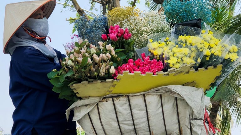 Ký ức Hà Nội: Gánh hàng rong chở bốn mùa hoa Hà thành