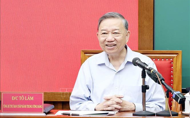 Tổng Bí thư Tô Lâm trao đổi về kỷ nguyên mới, kỷ nguyên vươn mình với các cán bộ quy hoạch Trung ương khoá 14