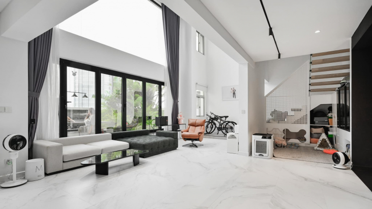 Penthouse rộng 500m2 theo phong cách tối giản 