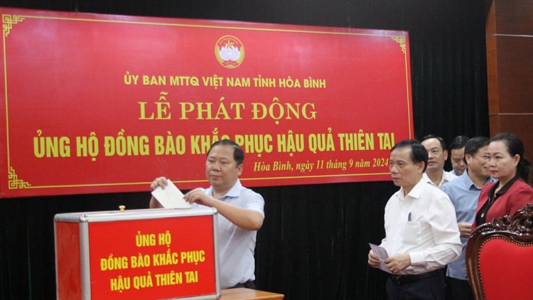 Hòa Bình phát động ủng hộ đồng bào khắc phục hậu quả thiên tai