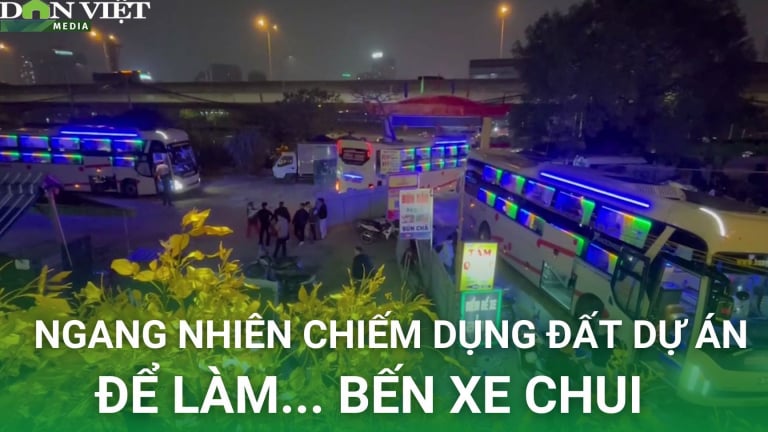 Bến xe trái phép ngang nhiên 'lộng hành' trên địa bàn quận Nam Từ Liêm (Hà Nội)