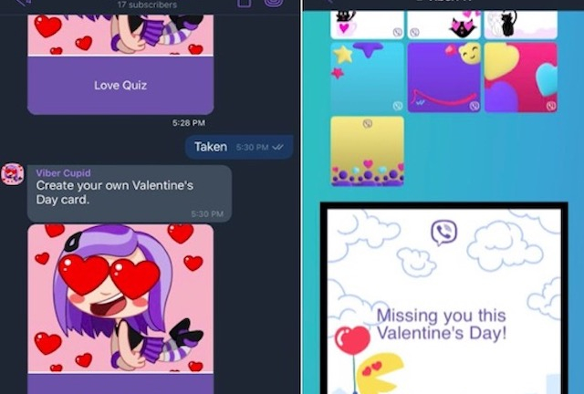 Trợ lý ảo tình yêu Viber Cupid vui nhộn cho mùa Valentine