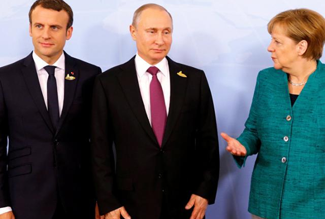 Putin, Macron và Merkel điện đàm nóng về Ukraine,Iran, Syria