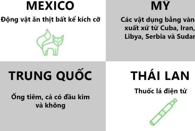 Những thứ bình thường ở Việt Nam bị cấm mang vào nước khác