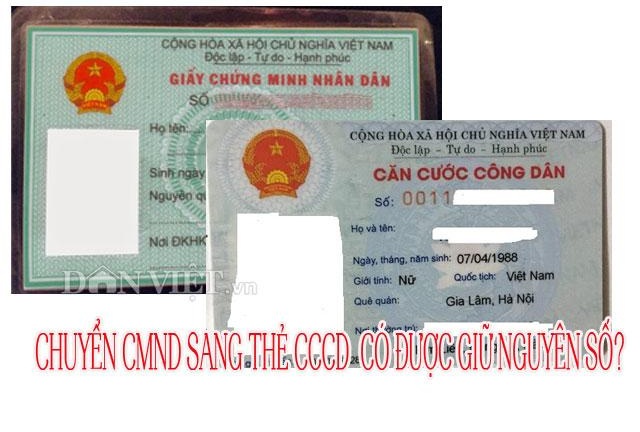 Có được giữ nguyên số CMND khi chuyển sang thẻ căn cước?