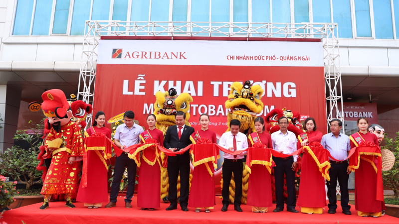 Agribank Quảng Ngãi: Khai trương điểm giao dịch ngân hàng tự động AutoBank CDM