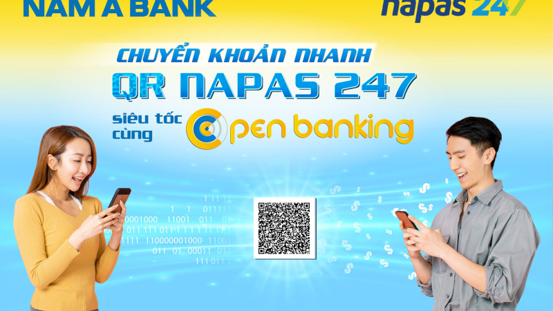 Nam A Bank - top ngân hàng Việt đầu tiên chuyển khoản nhanh NAPAS 247 bằng mã QR
