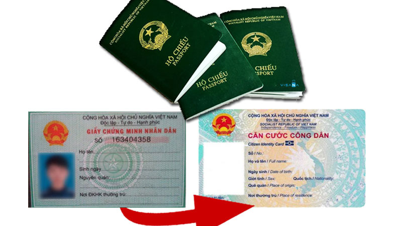 Thủ tục cập nhật số căn cước công dân gắn chip thay CMND trên hộ chiếu