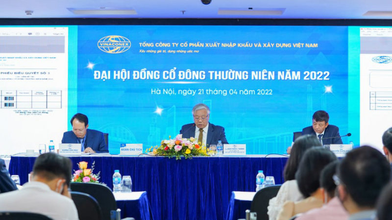 Vinaconex (VCG) chốt cổ tức năm 2021 tỷ lệ 28%, mục tiêu lãi năm 2022 tăng 170%