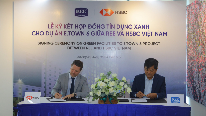  HSBC cấp tín dụng xanh 900 tỷ đồng cho dự án bất động sản E-Town-6 của REE