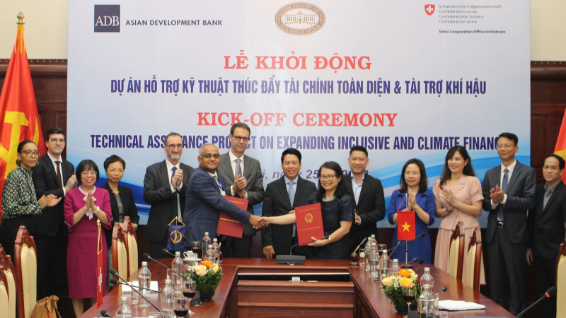 ADB, Ngân hàng Nhà nước và Thụy Sĩ ký hợp tác hỗ trợ ngân hàng số Việt Nam giá trị 5 triệu USD