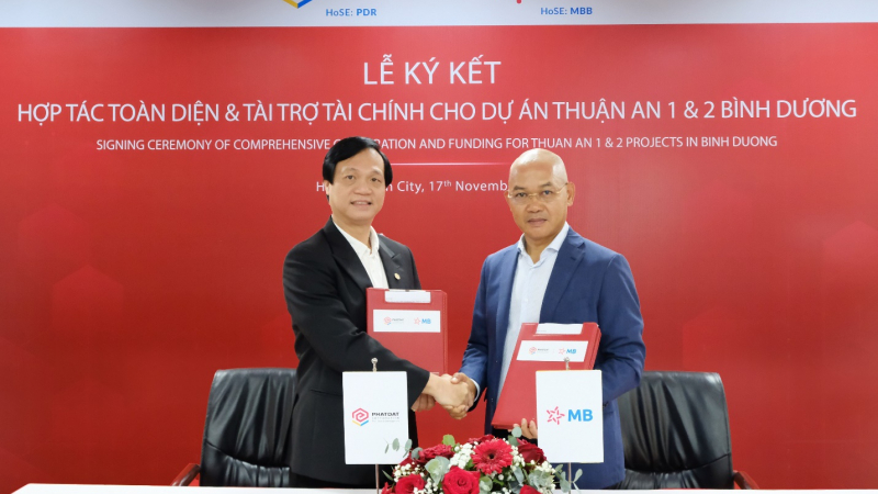 Phát Đạt và MB Bank ký hợp tác toàn diện và tài trợ tài chính dự án Thuận An 1&2