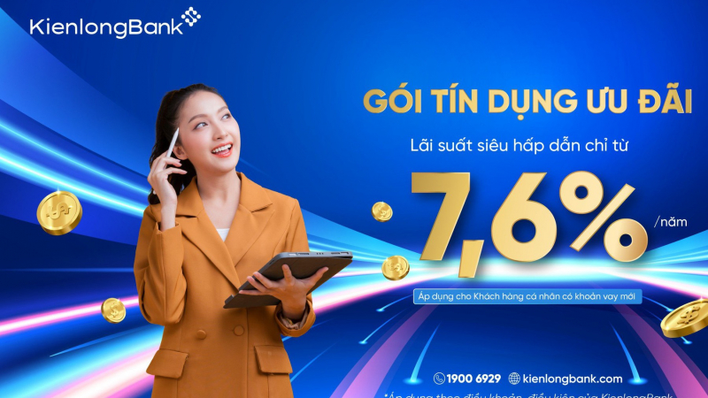 KienlongBank tích cực triển khai các chương trình vay vốn ưu đãi với lãi suất hấp dẫn
