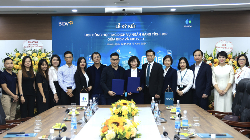 BIDV và KIOTVIET hợp tác triển khai dịch vụ ngân hàng tích hợp