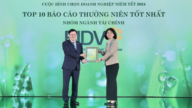 BIDV nhận giải thưởng 'Top 10 Báo cáo thường niên tốt nhất – Nhóm ngành tài chính'