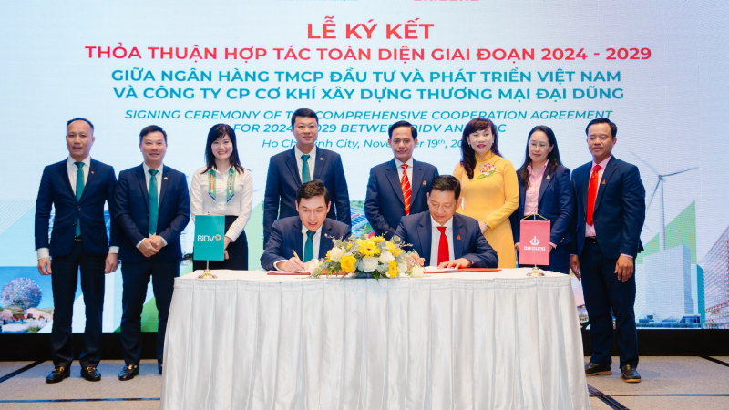 BIDV hợp tác toàn diện với Đại Dũng Corp triển khai các dự án xanh