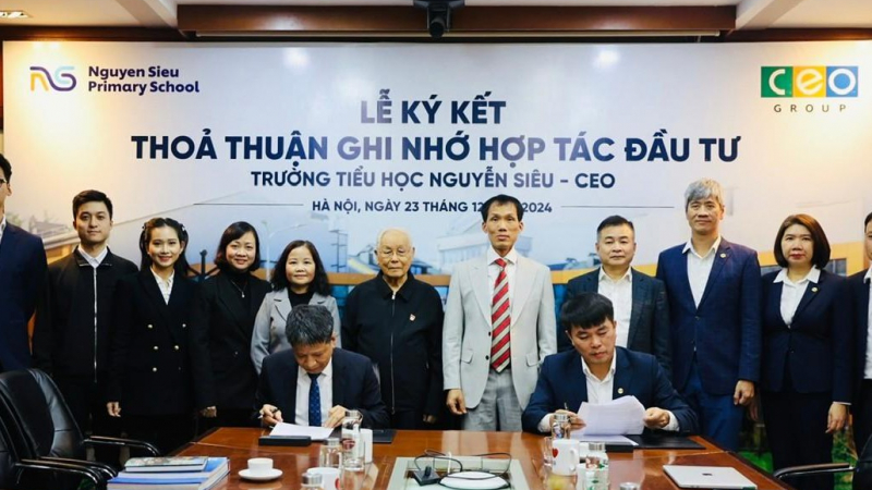 Tập đoàn CEO và Trường Tiểu học Nguyễn Siêu hợp tác phát triển giáo dục