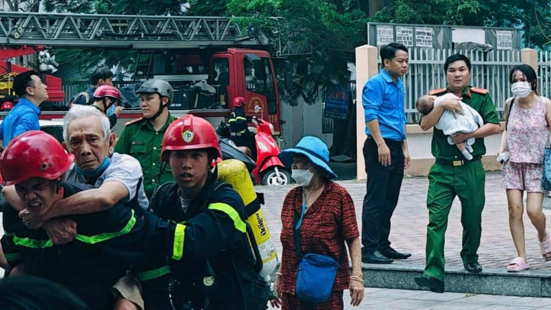 Cháy tiếp ở căn hộ chung cư HQC Bình Trưng Đông, TP Thủ Đức