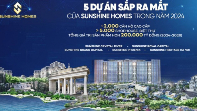 ĐHĐCĐ Sunshine Homes (SSH): Công bố 5 dự án siêu 'hot', tổng giá trị sản phẩm dự kiến hơn 200.000 tỷ đồng